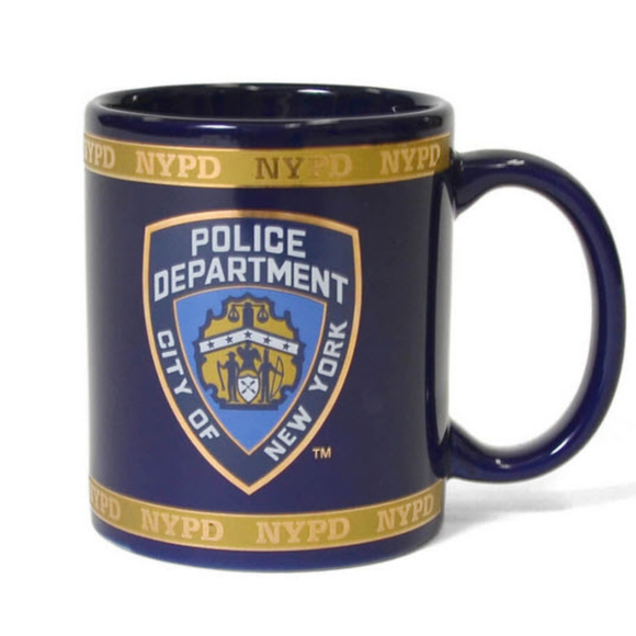 Officially Licensed NYPD coffee mug with gold trim - Picture 3 of 3